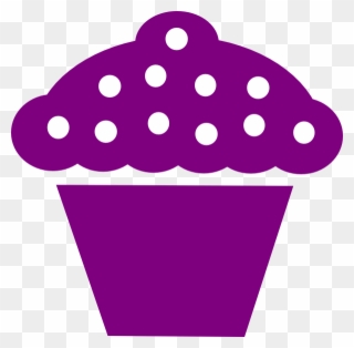 Purple Cupcake Clip Art - Png Download