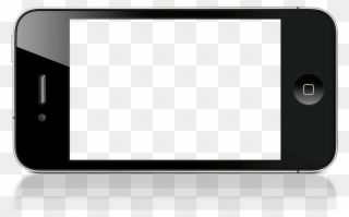 Iphone Clipart Black And White Free Download Png - Cell Phone Screen Clipart Transparent Png