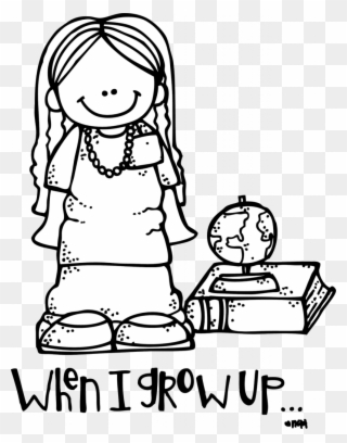 Strange When I Grow Up Coloring Pages Girl Lds Clip - Melonheadz Teacher Para Colorear - Png Download