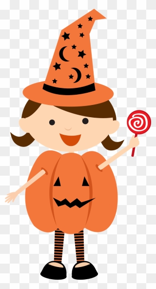 Halloween Treats, Holidays Halloween - Halloween Girl Clipart - Png Download