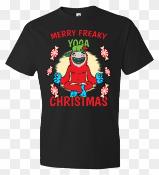 Merry Freaky Yoga Christmas T-shirt Clip Art - Jane Fonda Mug Shot Tshirt - Png Download