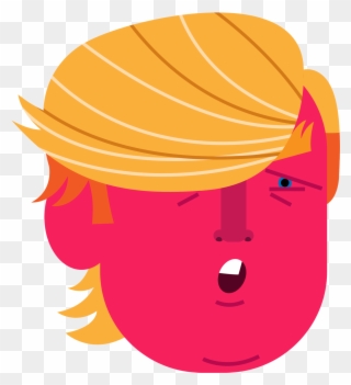 He's A New York Icon, And Like The Knicks, People Either - Trump Flat Icon Clipart