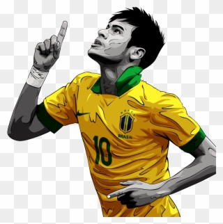 Neymar 10 Brazil Drawing Png Free Paw Patrol Clipart - Support Brazil World Cup 2018 Transparent Png
