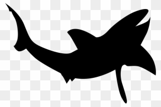 Banner Transparent Stock Shark Silhouette Clip Art - Whale Shark Silhouette - Png Download