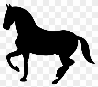 Dancing Black Horse Shape Of Svg Png - Horse Logo Vector Png Clipart