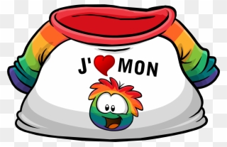 I Heart My Rainbow Puffle T-shirt Icon Fr - Club Penguin All Items Ids Clipart