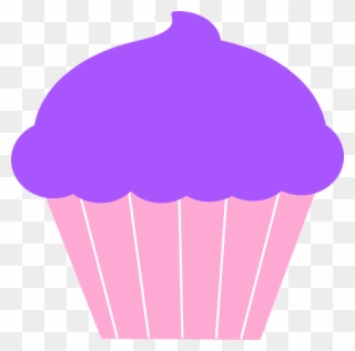 Frosting Clipart Plain Cupcake - Purple Cupcake Clipart - Png Download