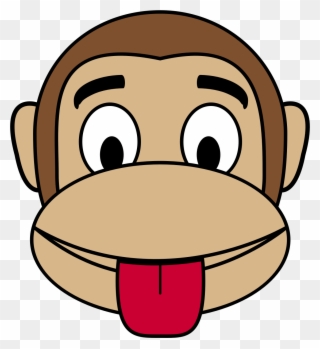 Tongue - Emoji Monkey Clipart