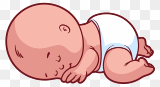 Diaper Cartoon Sleep Sleeping Transprent Png - Cute Baby Sleeping Cartoon Clipart