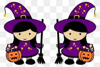Big Image - Cute Witch Halloween Clip Art - Png Download