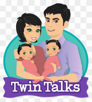 About Twin Talks - Parents With Twins Baby Cartoon Clipart