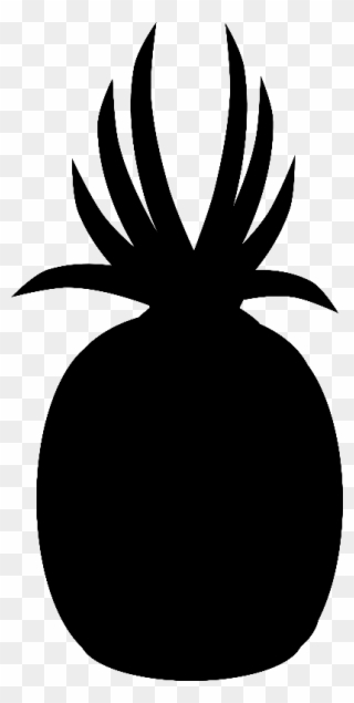 Pineapple Silhouette Transparent Background Clipart