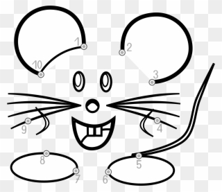 Computer Mouse Connect The Dots Coloring Book Page - Connect The Dots Up To 10 Clipart