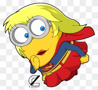 Supergirl Dc Minion Despicable - Minions As Dc Heroes Clipart