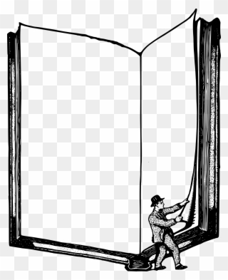 Frame Clipart Book - Book Frame Free - Png Download
