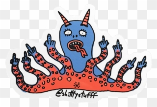 Octofuck Sticker - Sticker Clipart