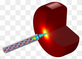 A Multiphysics Model Of A Dielectric Probe Coupling - Waveguide Clipart