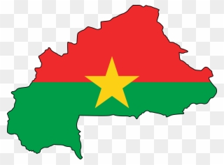 The Flag Of Burkina Faso - Burkina Faso Flag Map Clipart