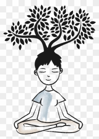 Relax Clipart Mindful Breathing - Mindfulness Clipart Black And White - Png Download