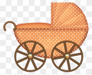 Orange Clipart Baby Carriage - Dibujos Para Baby Shower Carreola - Png Download