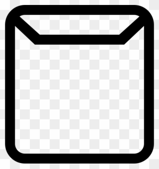 Jpg Black And White Email Square Outlined Interface - Icono Ventana Png Clipart