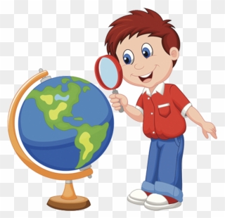 Geography Clip Art For Kids - Child With Magnifying Glass Clip Art - Png Download