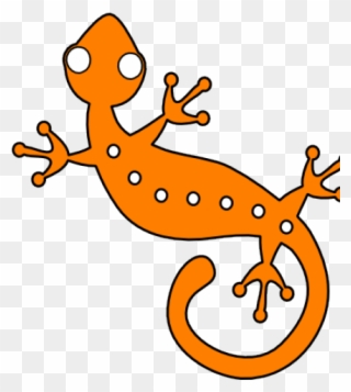 Gecko Clipart Orange - House Gecko Clip Art - Png Download