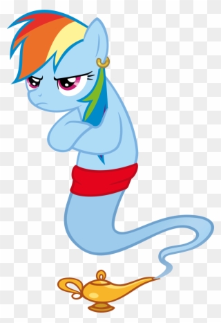 Rainbow Dash Princess Luna Applejack Pony Derpy Hooves - Genie Mlp Rainbow Dash Clipart