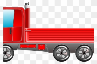 Cargo Truck Clipart 10 Wheeler Truck - Cartoon Open Truck - Png Download