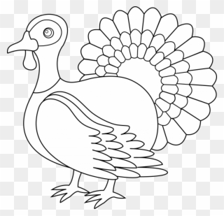 Medium Size Of Coloring Pages - Clip Art Black Turkey - Png Download