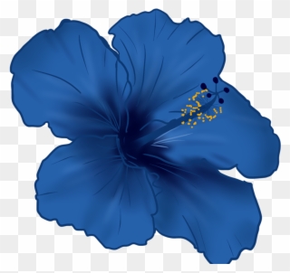 Flower By Shadow Ghost - Hibiscus Flower Blue Clipart