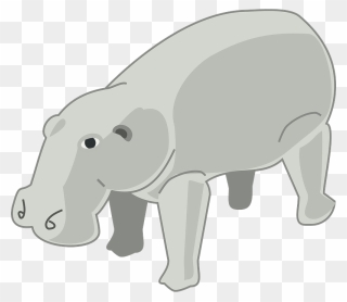 Hippopotamus Clipart - Animated Hippopotamus - Png Download