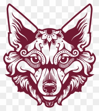 Sacred Coyote Tattoo Style Logo Created By E-rex Of - Coyote Tattoo Clipart
