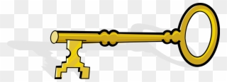Vector Illustration Of Skeleton Security Key Unlocks Clipart