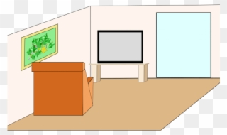 Living Room Clipart Grandmother House - Clipart Room In House - Png Download