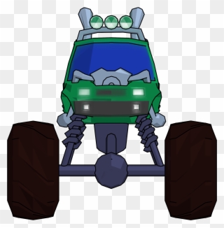 Monster Truck Cartoon Png Clipart Picture Front View - Monster Truck Front View Clipart Transparent Png
