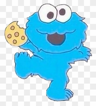 Cookiemonster Cookies Cartoon Tumblr Pastel Cute Freeto - Cookie Monster Clipart - Png Download
