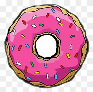 Rosquilla Dona Food Homer Homerosimpson Freetoedit - Donuts Simpsons Png Clipart