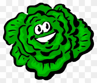 Vector Illustration Of Anthropomorphic Edible Leafy - Alface Desenho Png Clipart