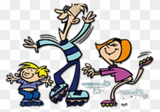 Family Clipart Roller Skating - Family Skate Clipart - Png Download