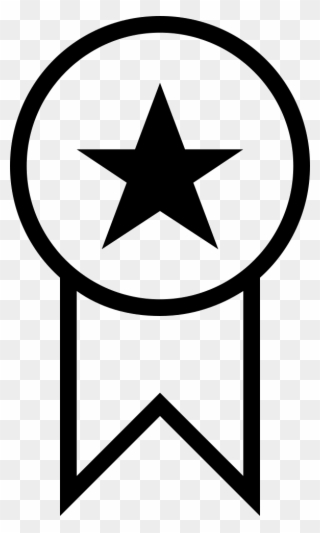 Award Badge With A Star For Sports Comments - Icon Clipart