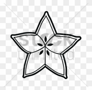 Star Fruit Clipart Chinese Star - Line Art - Png Download