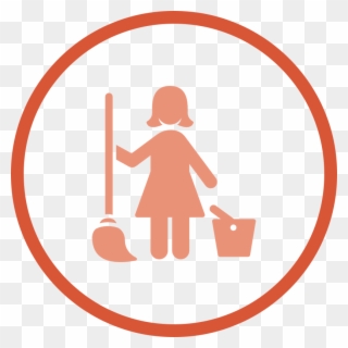 Reinigung - Maid Cleaning Icon Png Clipart