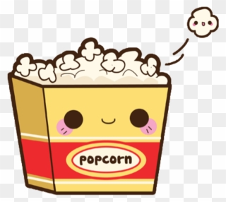 Cute Sticker - Kawaii Popcorn Clipart