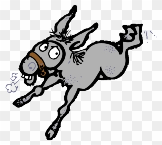 Mule Clipart Donkey Kick - Mule Kicking Clip Art - Png Download