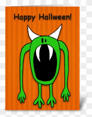 Green Monster Halloween - Happy Friday The 13th Clipart