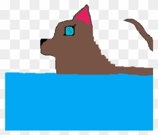 Dog Swimming - Cat Yawns Clipart