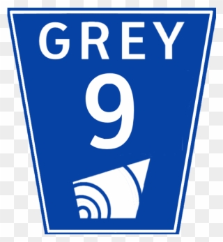 Grey Road 9 Sign - Parallel Clipart