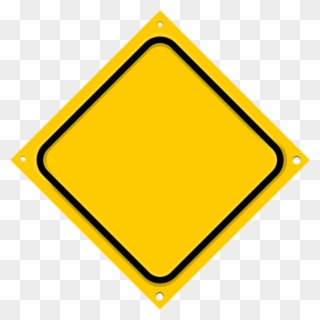 Road Sign Diagonal Blank - Blank Yellow Road Sign Png Clipart