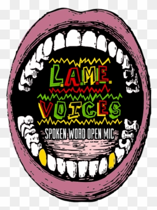 L - A - M - E - Voices Spoken Word Open Mic - Rave Pop Art Clipart